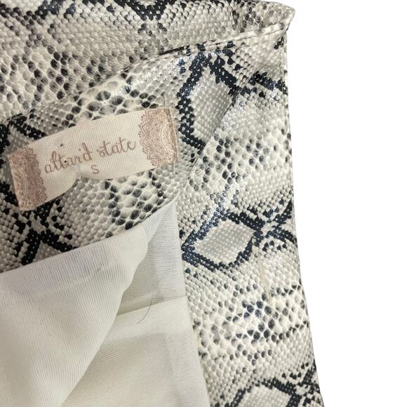 Altar'd State Faux Leather Snakeskin Mini Skirt Small - Picture 4 of 5